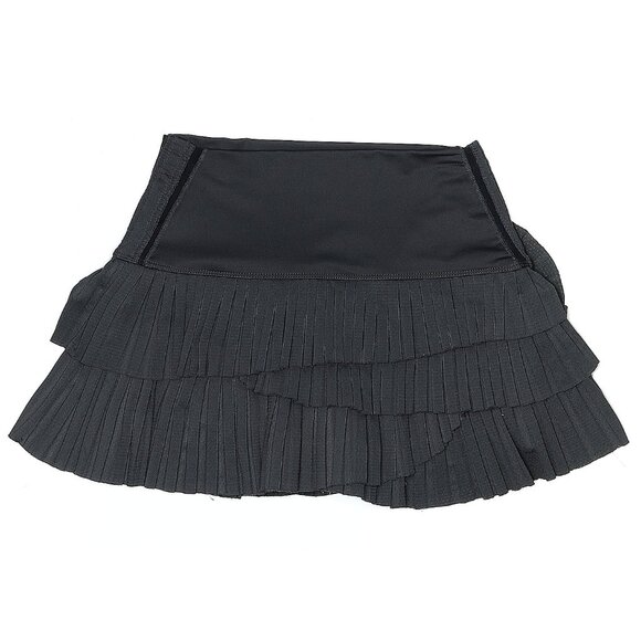 Lucky in Love grey skirt BMS Envy Pindot Pleat Scallop tennis Skirt sz SMALL - Picture 1 of 5